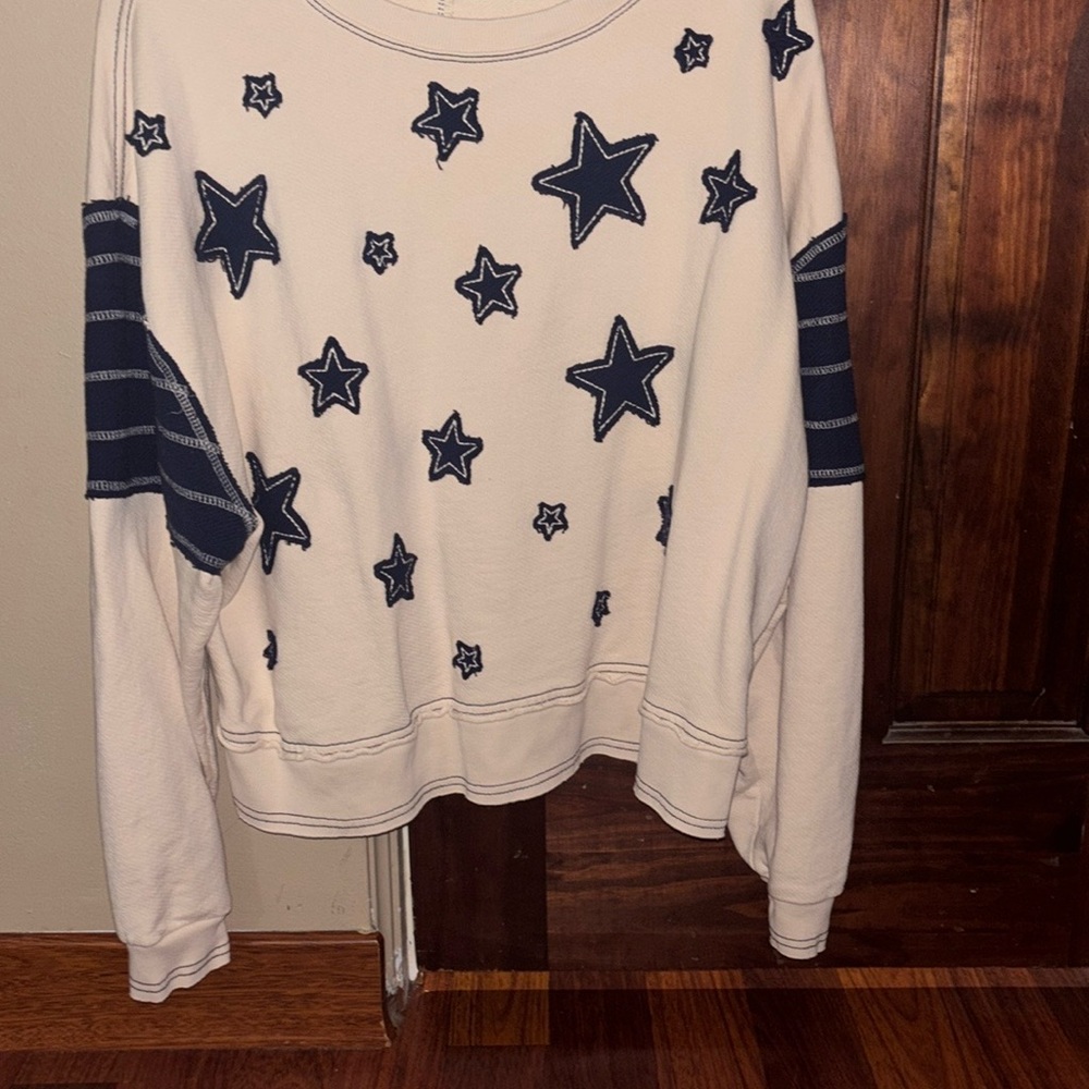 Anthropologie Pilcro Star Patterned Sweatshirt